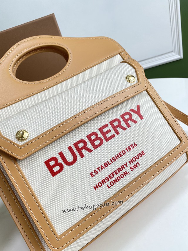 Burberry專門店新款小號撲克包 巴寶莉帆布托特包手提肩背女包 yxb1093